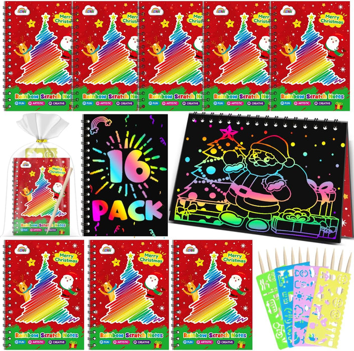 ZMLM Christmas Scratch Art Party Favors 16 Pack-ZMLM