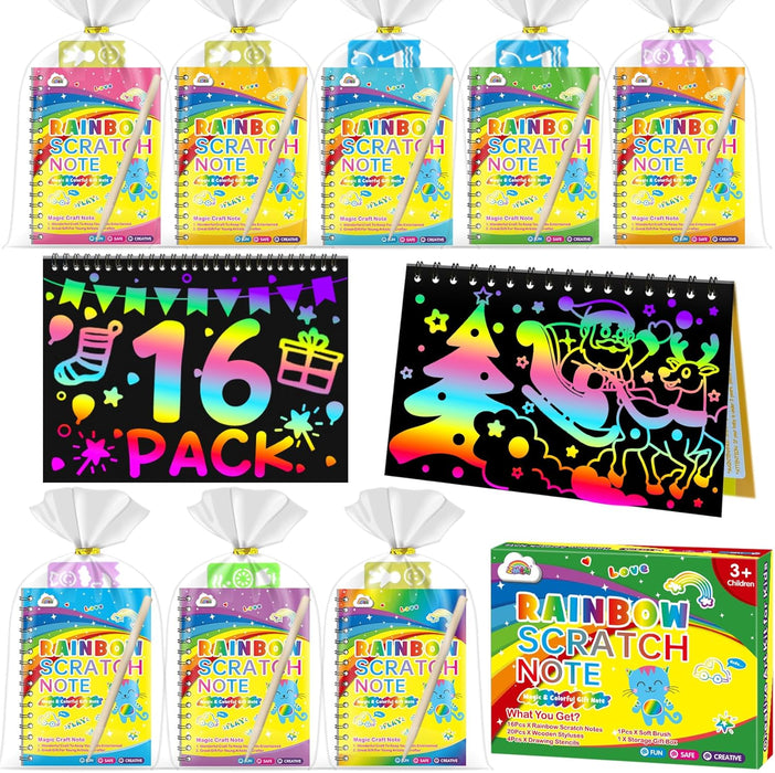 ZMLM Rainbow Scratch Party Favors Kids