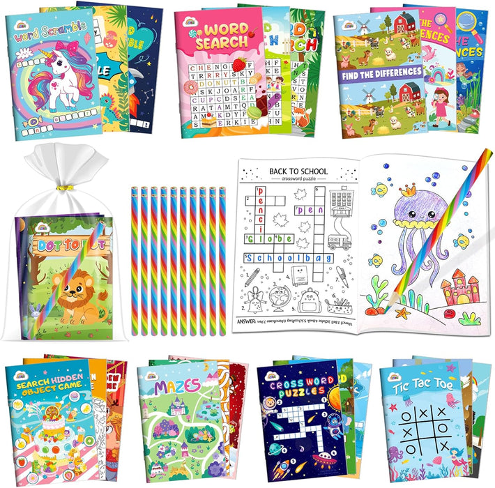 ZMLM 24 Activity Books for Kids Party Favors ages 4-12