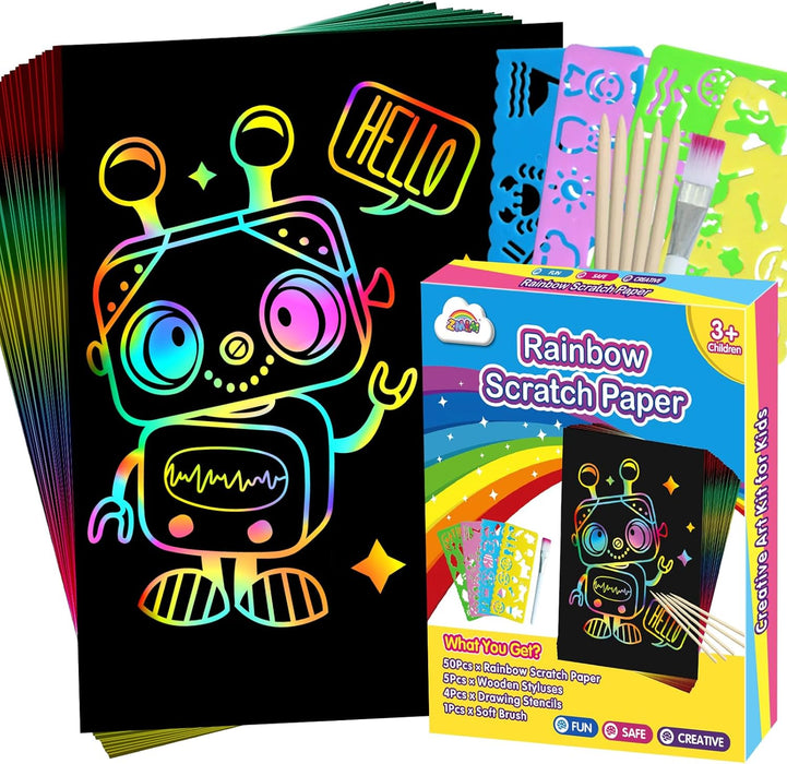 ZMLM Scratch Art for Kids Toy: 60 pcs