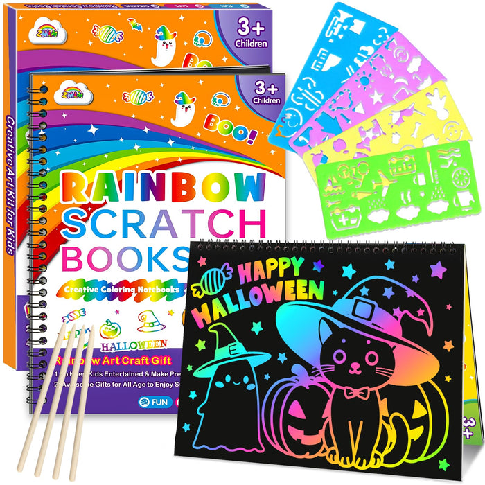 ZMLM 2 Pack Rainbow Scratch Set(Halloween)