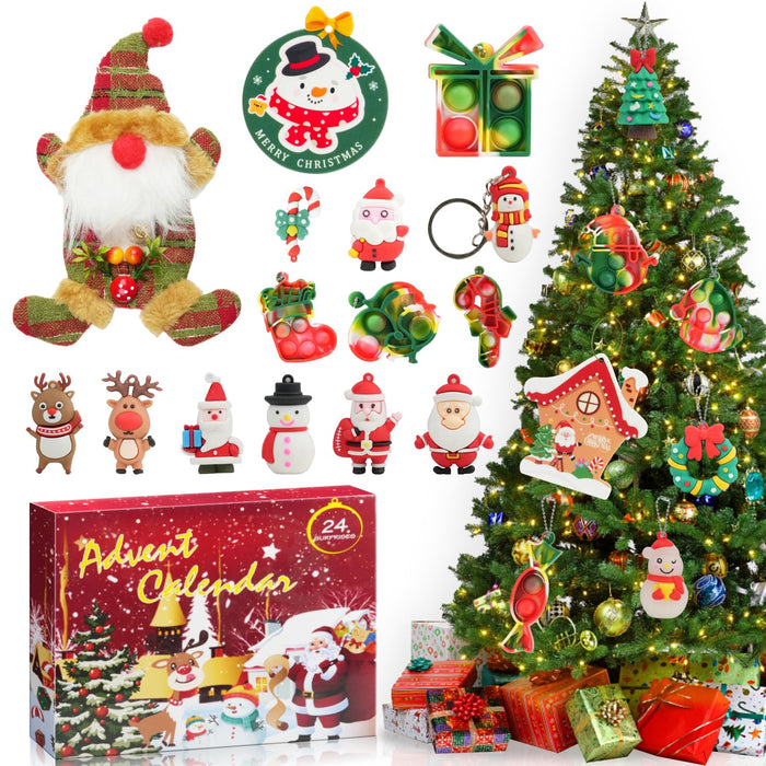 ZMLM Christmas tree decoration countdown calendar with Christmas tree pendant decoration