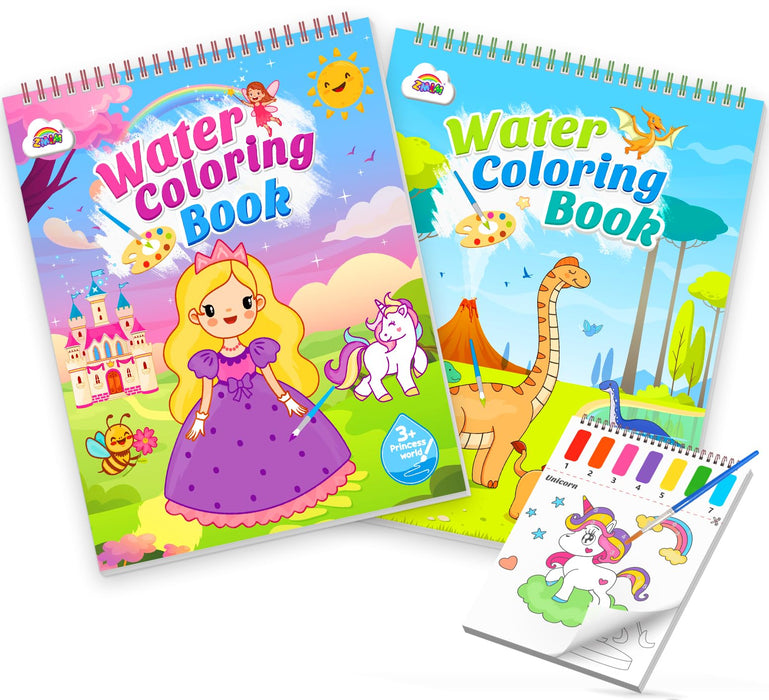 ZMLM Paint with Water Coloring Books for Toddlers (Princess & Animal)