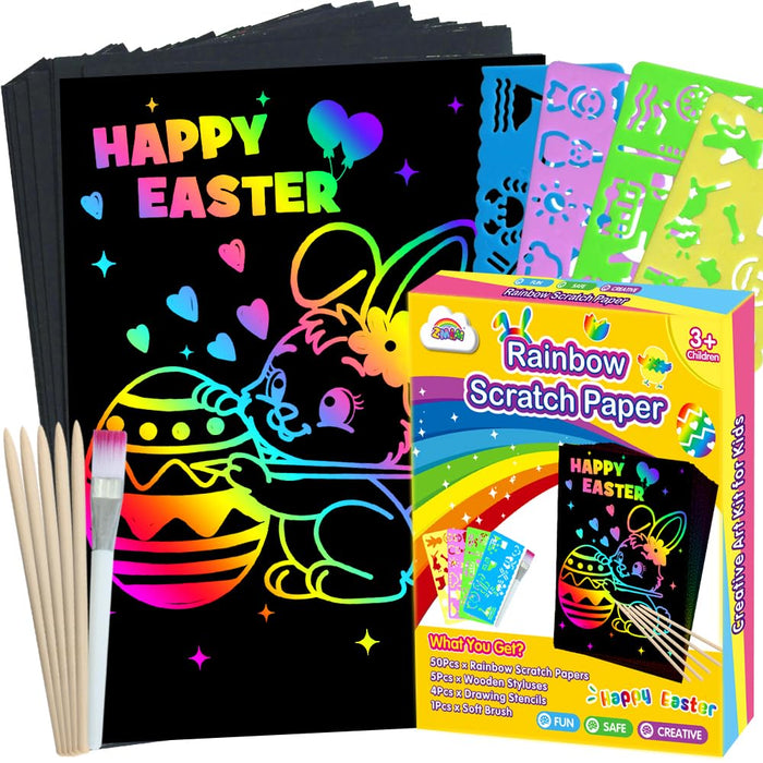 ZMLM Rainbow Scratch Easter Crafts-ZMLM