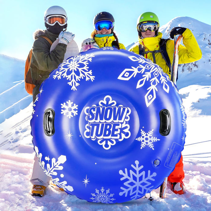 ZMLM Snow Tube, 47 Inches Inflatable Snow Sleds