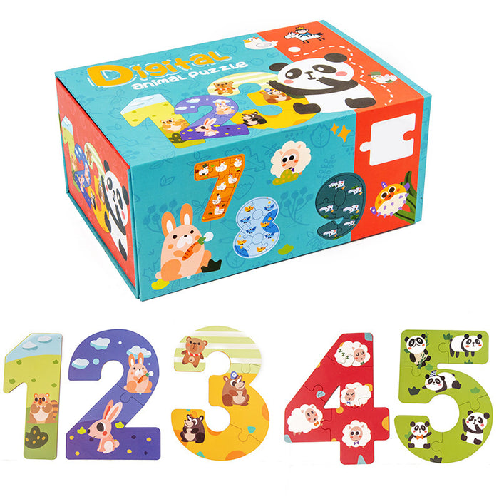 DOT ART Infant And Toddler Large Puzzle Folding Numbers And Letters Jigsaw Puzzles