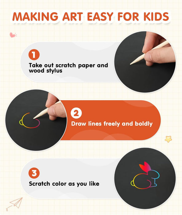 ZMLM Scratch Paper Art Crafts