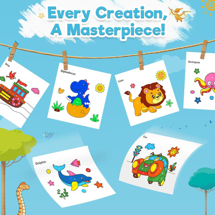 ZMLM Paint with Water Coloring Books for Kids (Traffic & Animal & Sea)