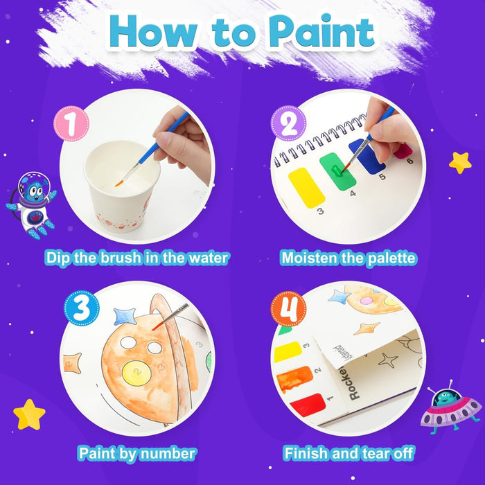 ZMLM Paint with Water Coloring Books for Toddlers-Space