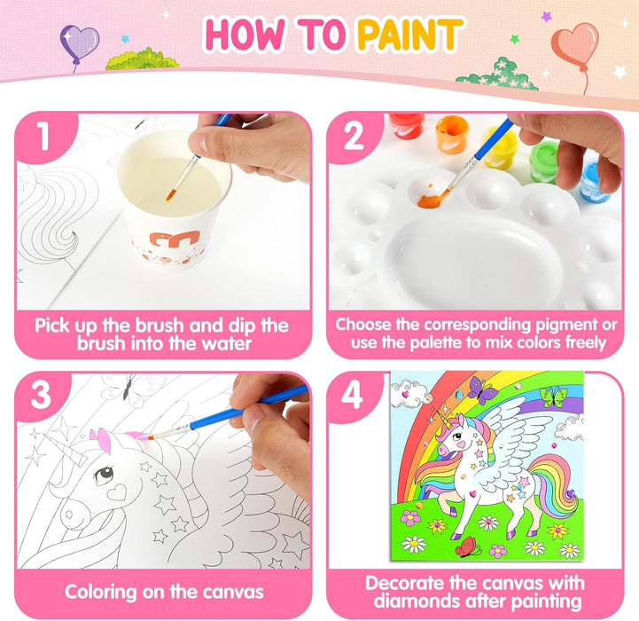 ZMLM Kids Pre Drawn Canvas for Painting