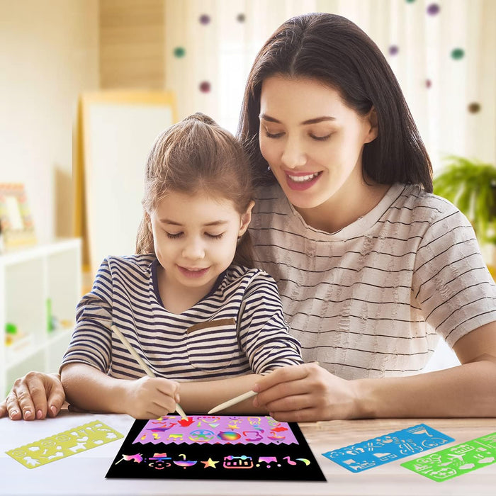 ZMLM Rainbow Scratch Paper Kit: 117Pcs