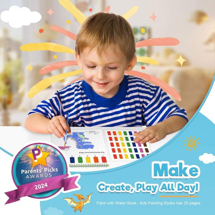 ZMLM Paint with Water Coloring Books for Toddlers (Dinosaurs & Sea)