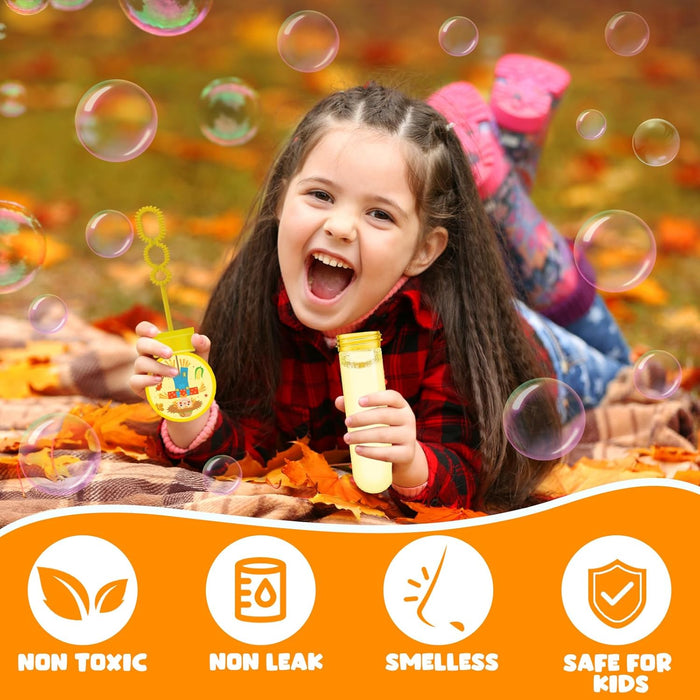 ZMLM 24Pack Fall Thanksgiving Party Favors Bubbles for kids