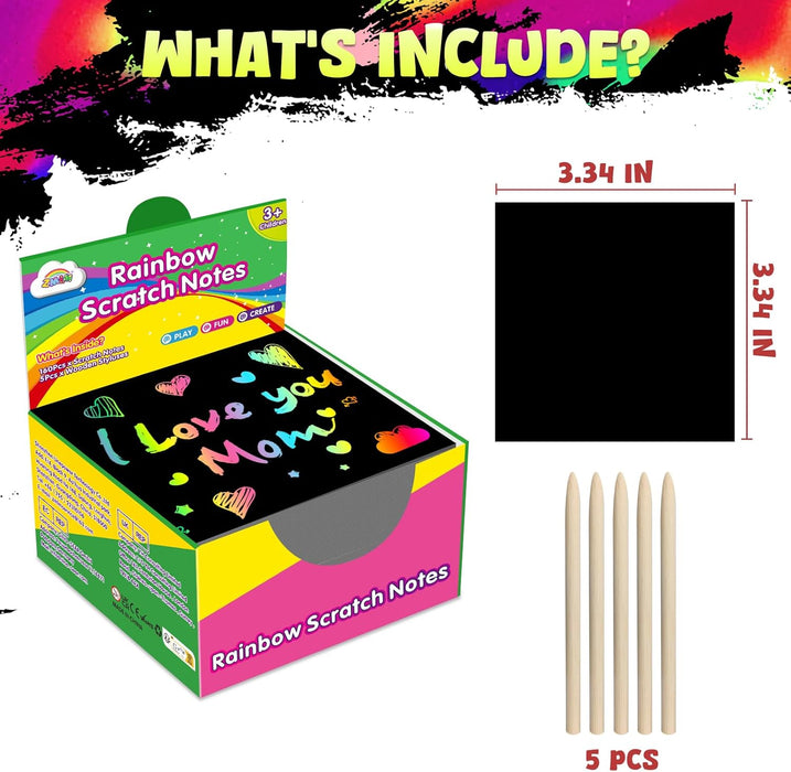 ZMLM Rainbow Scratch Mini Art Notes-PH013-ZMLM