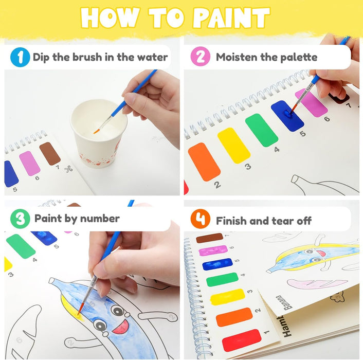 ZMLM Paint with Water Coloring Books for Toddlers- gourmet food