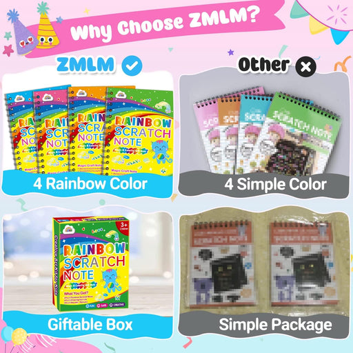 ZMLM Scratch Art Party Favors 4 pack-ZMLM