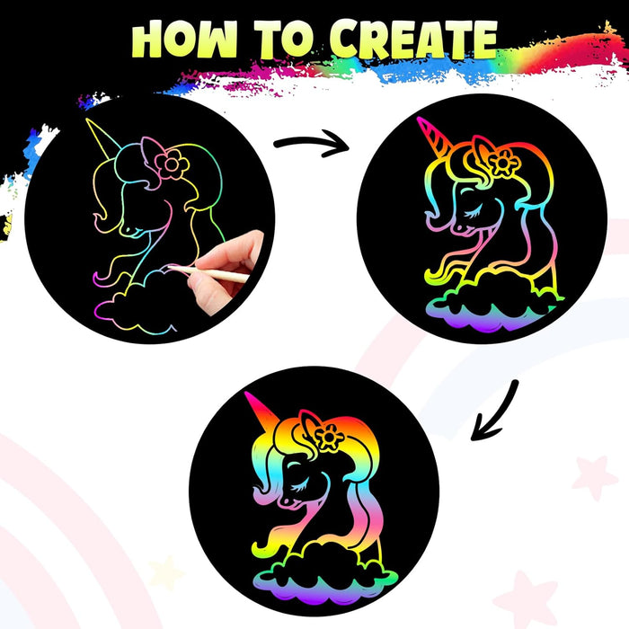 ZMLM Rainbow Scratch Mini Art Notes-PH013-ZMLM