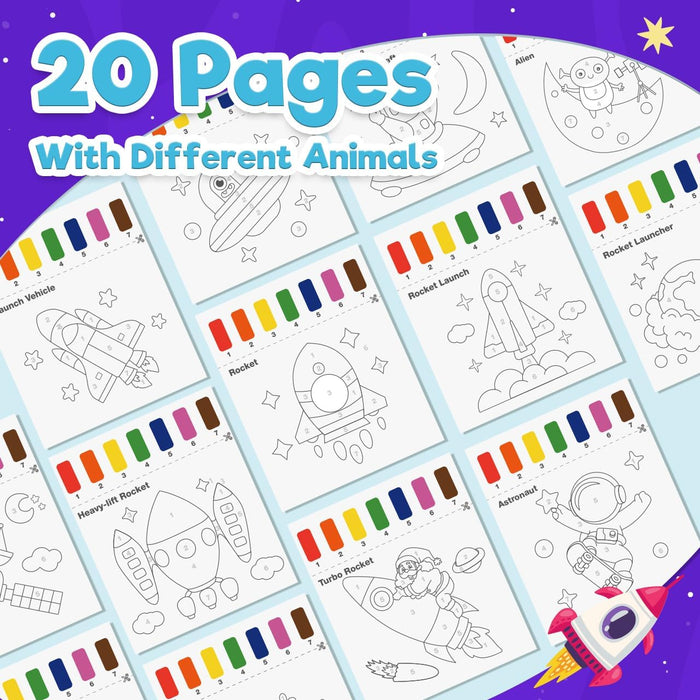 ZMLM Paint with Water Coloring Books for Toddlers-Space