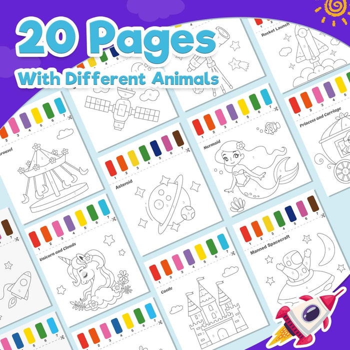 ZMLM Paint with Water Coloring Books for Toddlers  (Princess & Space)