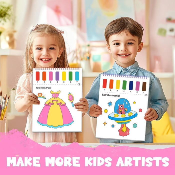 ZMLM Paint with Water Coloring Books for Toddlers  (Princess & Space)