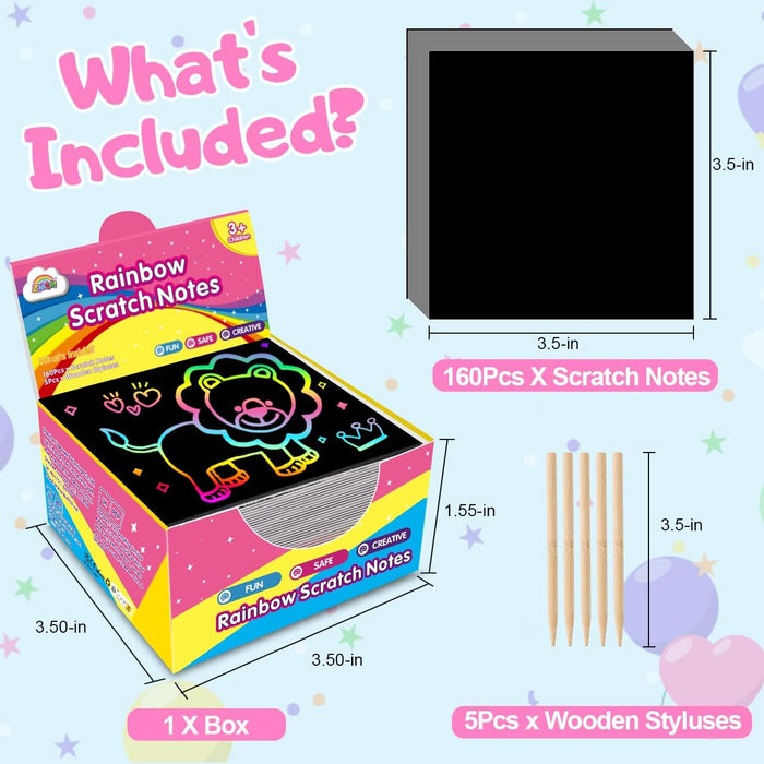 ZMLM Scratch Art Craft Mini Notes