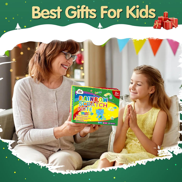 ZMLM Rainbow Scratch Party Favors Kids