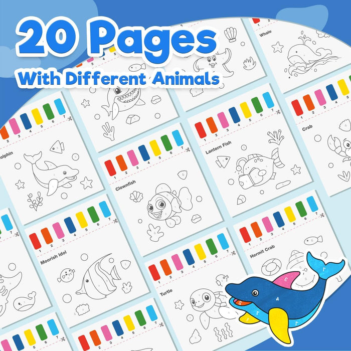 ZMLM Paint with Water Coloring Books for Toddlers-ocean