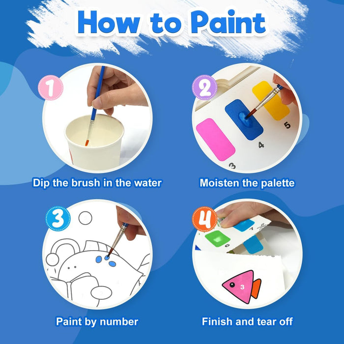 ZMLM Paint with Water Coloring Books for Toddlers-ocean