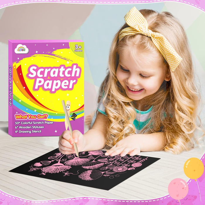 ZMLM Scratch Art Paper Kit