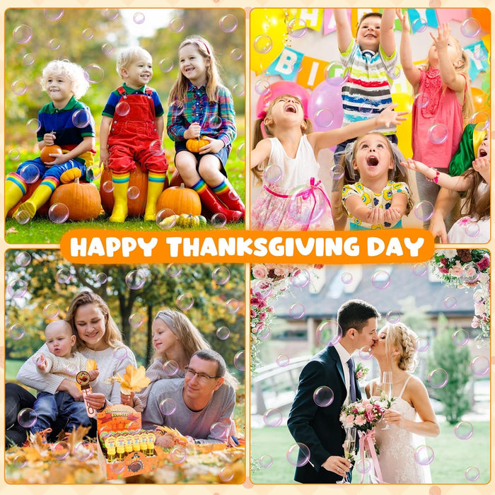 ZMLM 24Pack Fall Thanksgiving Party Favors Bubbles for kids