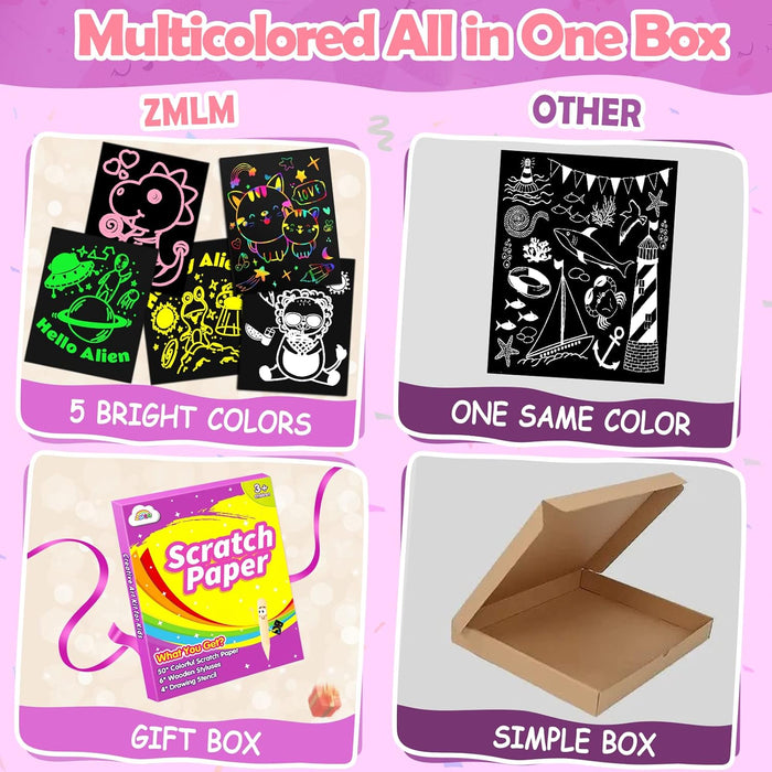 ZMLM Scratch Art Paper Kit