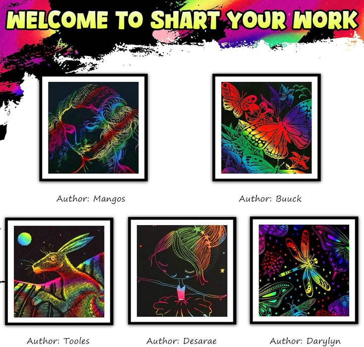 ZMLM Rainbow Scratch Mini Art Notes-PH013-ZMLM
