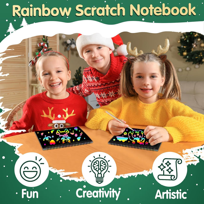 ZMLM Rainbow Scratch Party Favors Kids