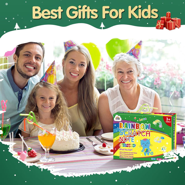 ZMLM Rainbow Scratch Party Favors Kids