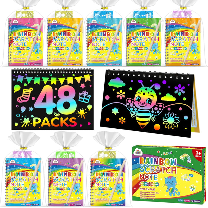 ZMLM Rainbow Scratch Party Favors Kids