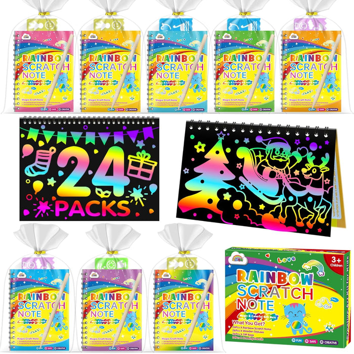 ZMLM Rainbow Scratch Party Favors Kids