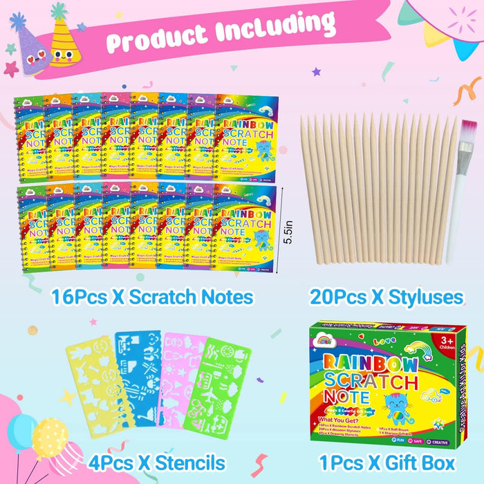 ZMLM 16 Pack Scratch Paper Art