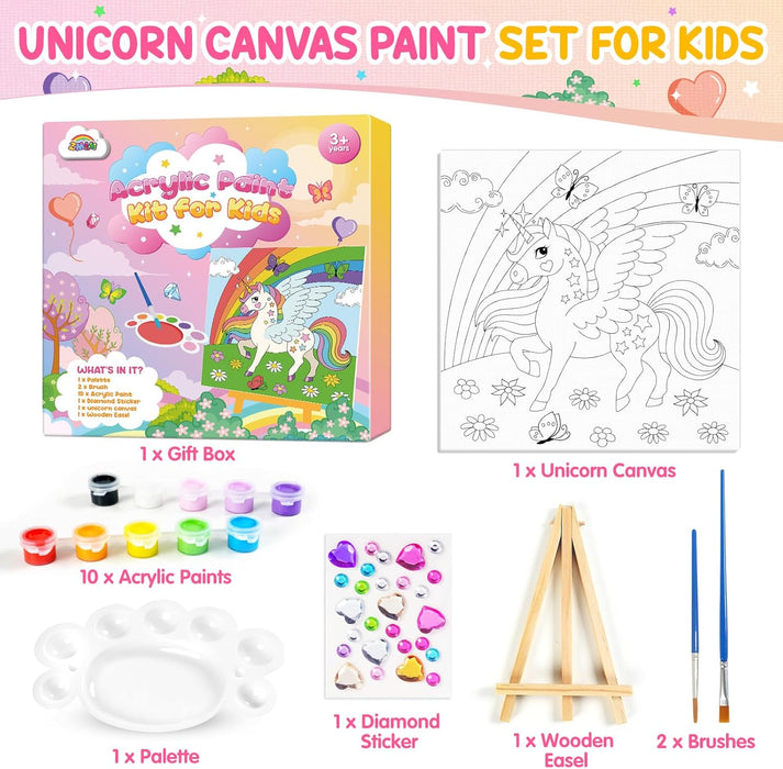 ZMLM Kids Pre Drawn Canvas for Painting