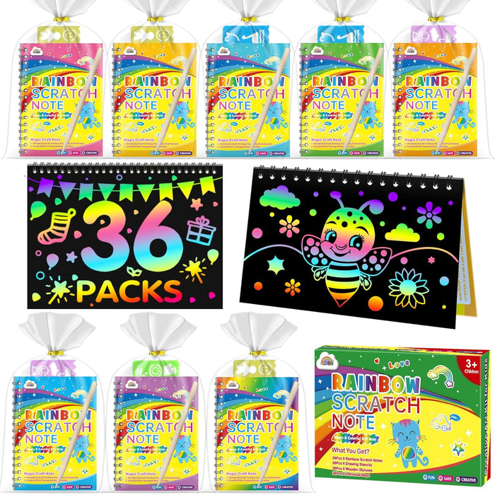 ZMLM Rainbow Scratch Party Favors Kids