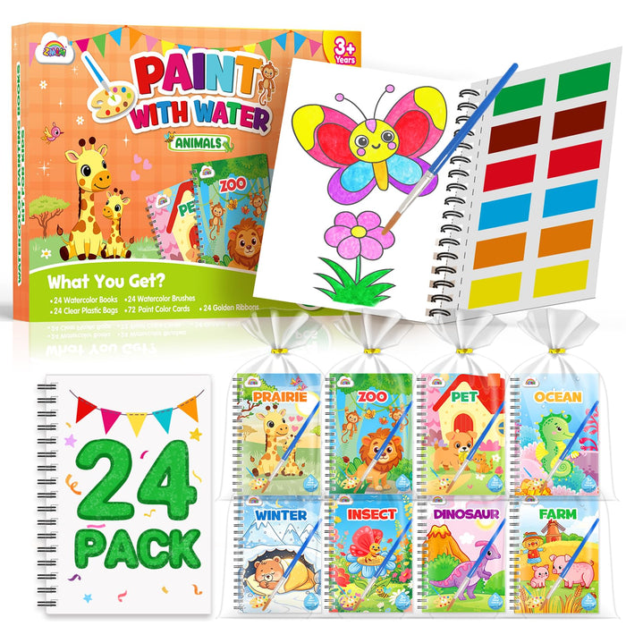 ZMLM 24 Pack Animals Coloring Books for Kids 4-8(Animals)