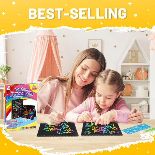 Best-selling Rainbow Scratch Book kit for kids
