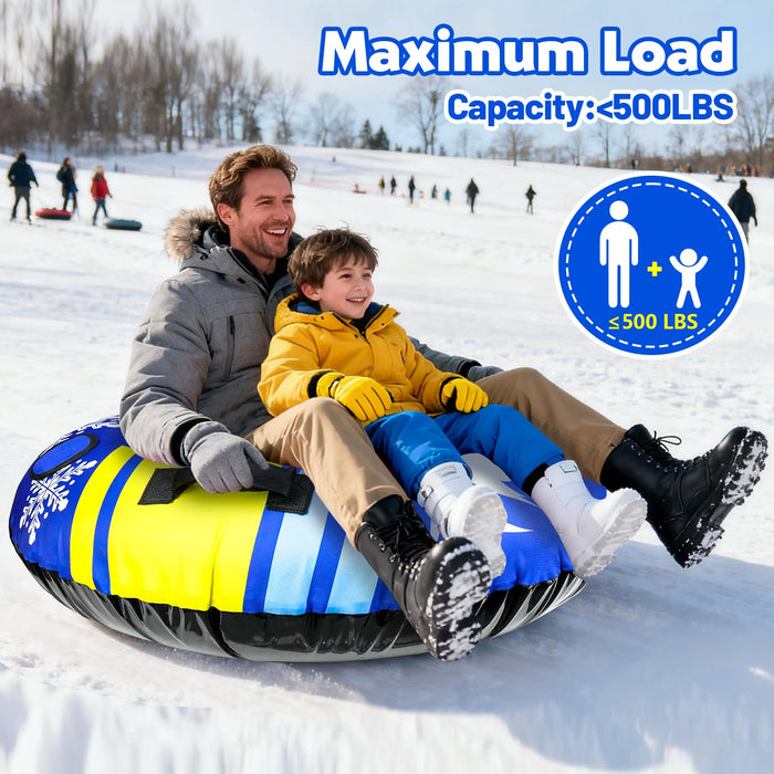 ZMLM Snow Tubes for Sledding Heavy Duty - 48'' Inflatable Snow Tube