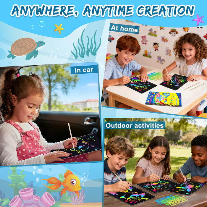 ZMLM  2 Pack Rainbow Notebooks( Ocean)