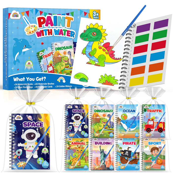 ZMLM 24 Water Coloring Books for Kids Party Favors (Boy)