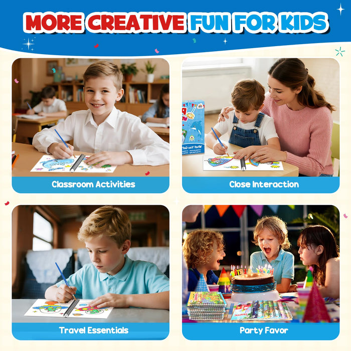 ZMLM 24 Water Coloring Books for Kids Party Favors (Boy)