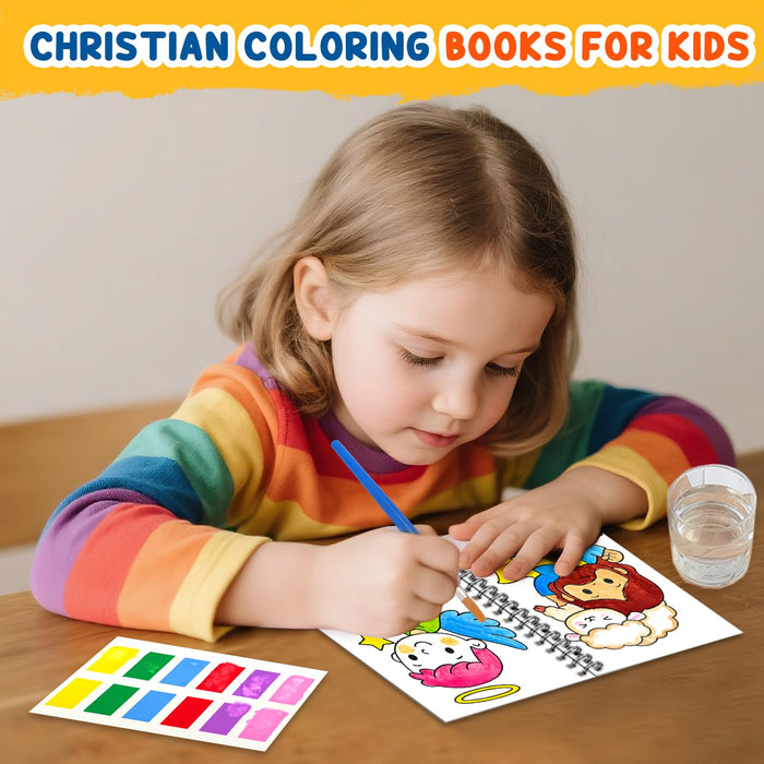 ZMLM 24 Water Coloring Books for Kids Party Favors(Christian)
