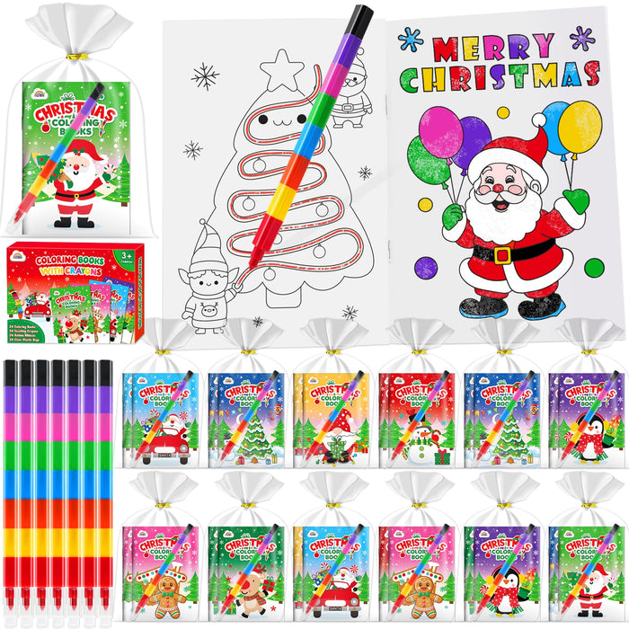 ZMLM 24 Coloring Books for Kids Party Favors (Christmas)