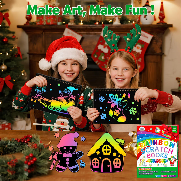 ZMLM Scratch Paper Art Craft: 2 Pack(Christmas)