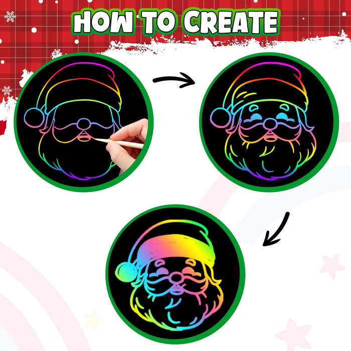 ZMLM Kids Rainbow Scratch Paper Art Crafts Mini Notes Kids Gifts