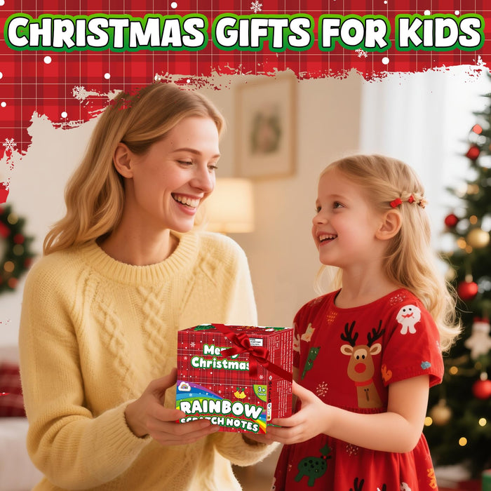 ZMLM Kids Rainbow Scratch Paper Art Crafts Mini Notes Kids Gifts